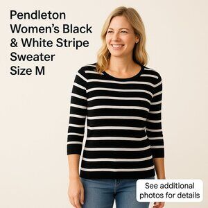 Pendleton Women's Sweater Pullover Size M Long Sleeve Cotton Rayon